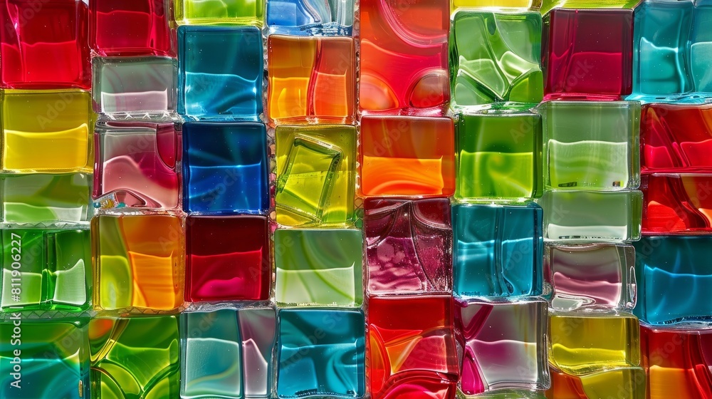 colorful glass mosaic wall background