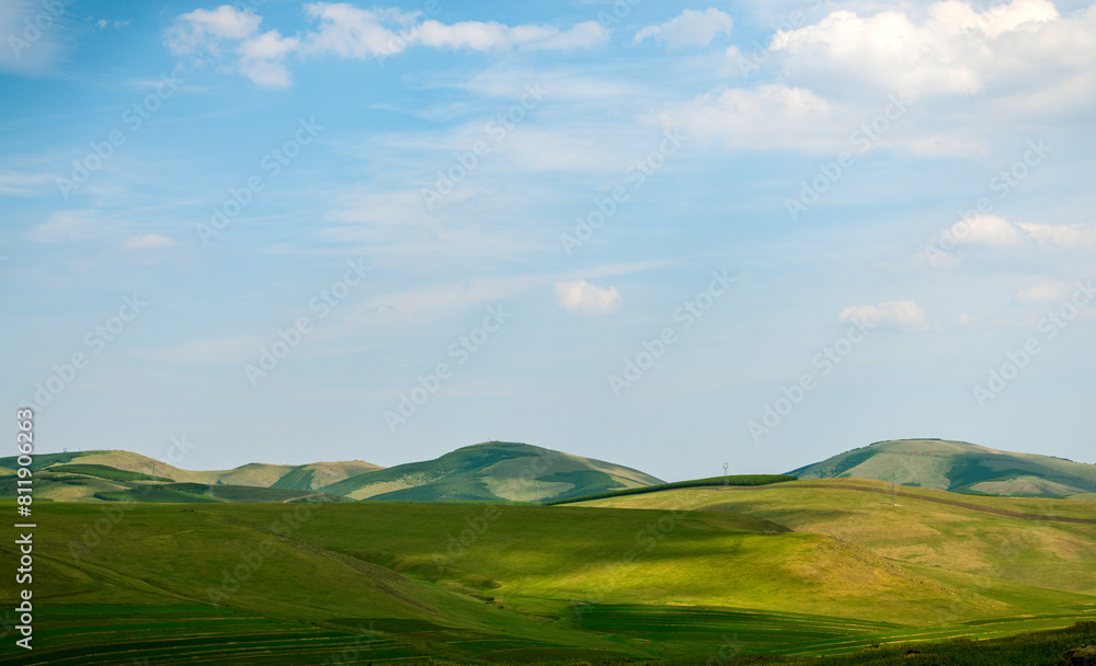 Chifeng City Keshiketeng Banner Beijiang Scenic Avenue passes through Wuxian Grassland