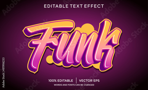funk 3D text effect template