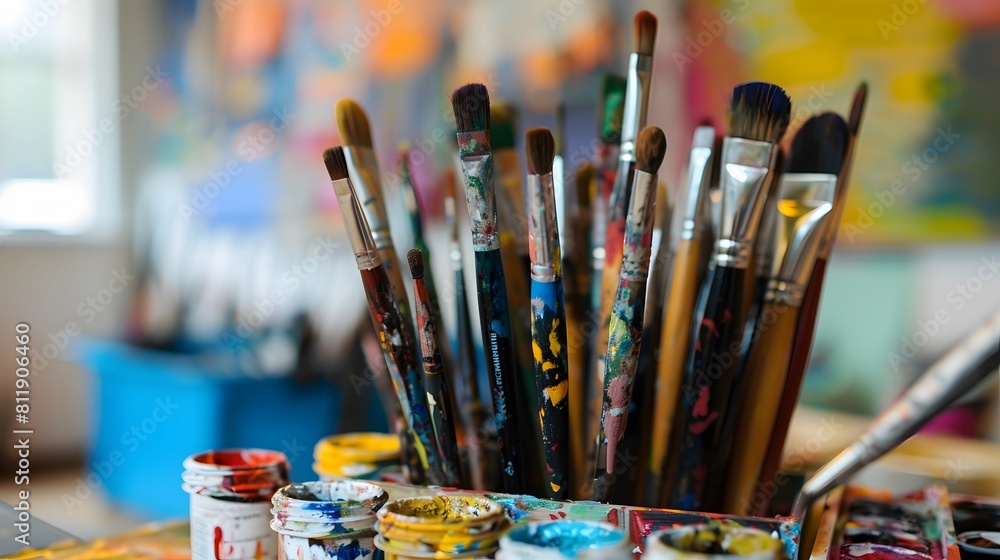 brushes and paints brushes and paints