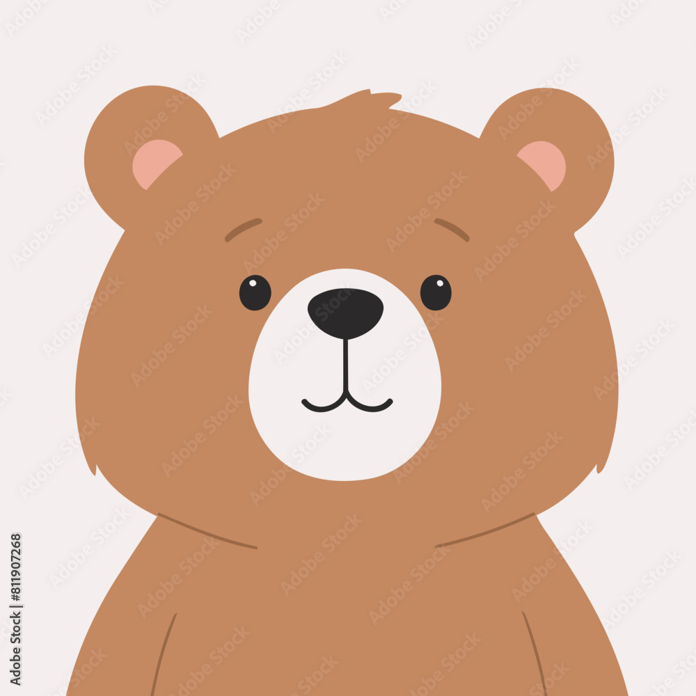 Cute vector illustration of a Bear for youngsters' picture books Cute vector illustration of a Bear for youngsters' picture books