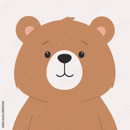 Cute vector illustration of a Bear for youngsters' picture books