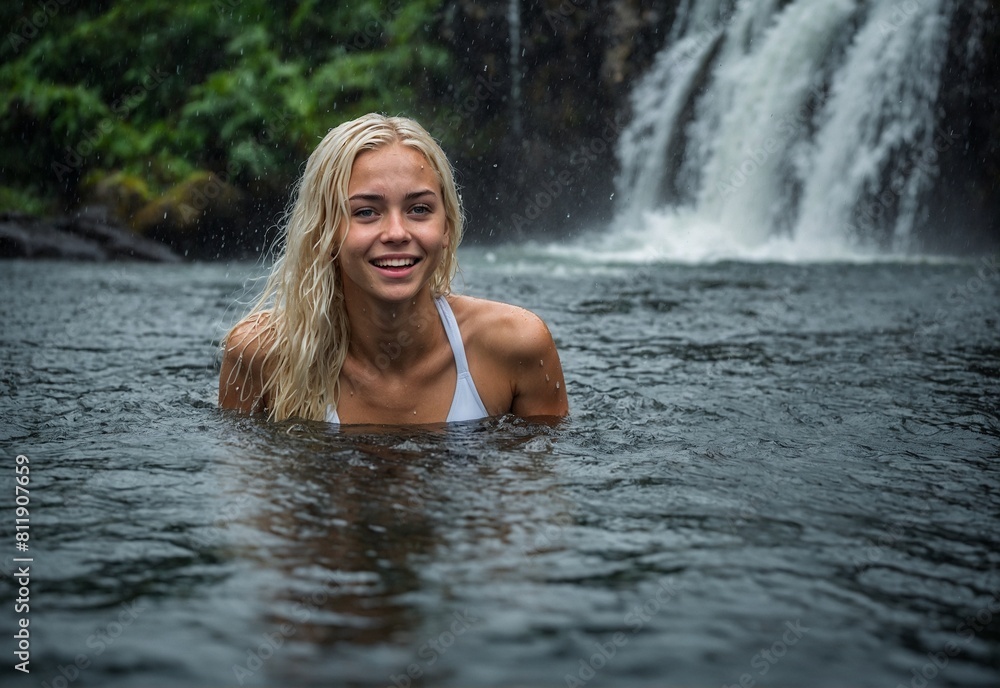 fen=male traveler at a waterfall in Bali fen=male traveler at a waterfall in Bali