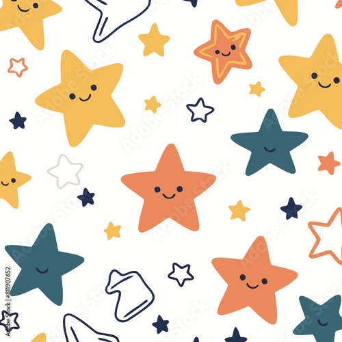 Vector illustration of a winsome Stars for children's literature