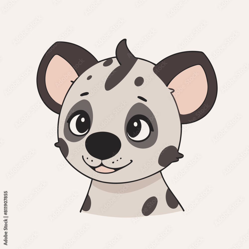 Fototapeta premium Cute Hyena vector illustration for preschoolers' learning moments