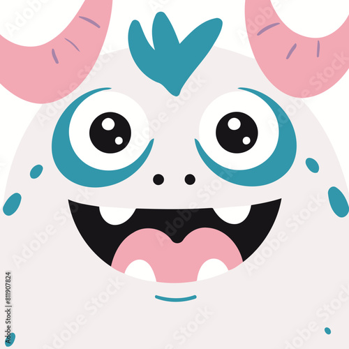 Cute vector illustration of a Monster for youngsters' imaginative stories