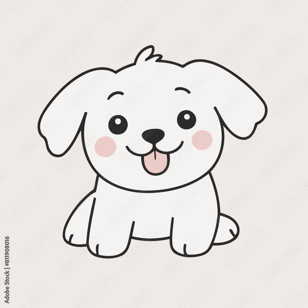 Cute Dog for preschoolers' storybook vector illustration Cute Dog for preschoolers' storybook vector illustration