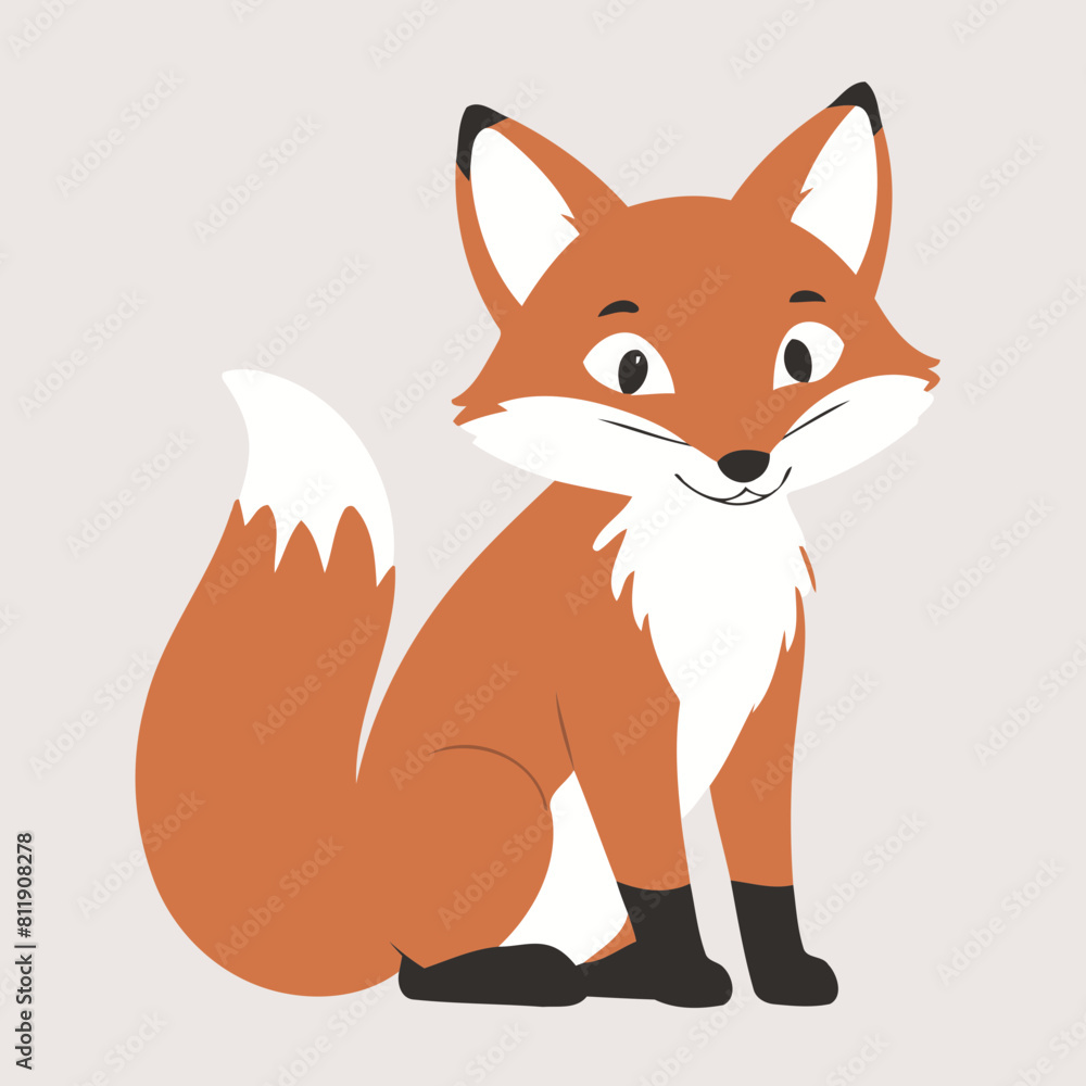 Cute Fox for kids vector illustration Cute Fox for kids vector illustration
