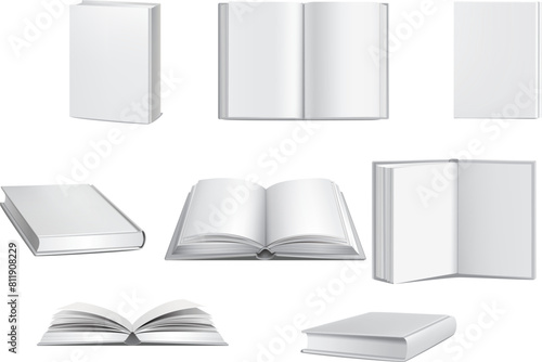 open book with blank pages isolated