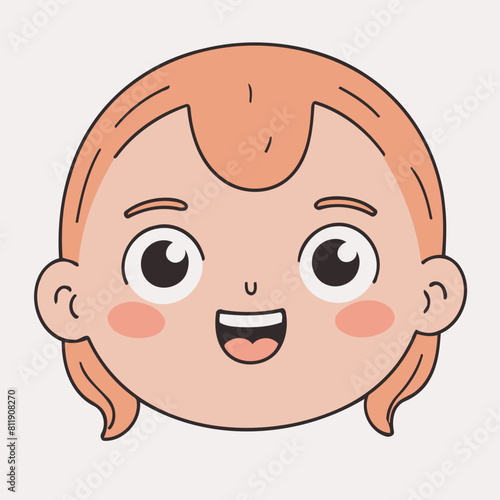 Cute Face for toddlers vector illustration