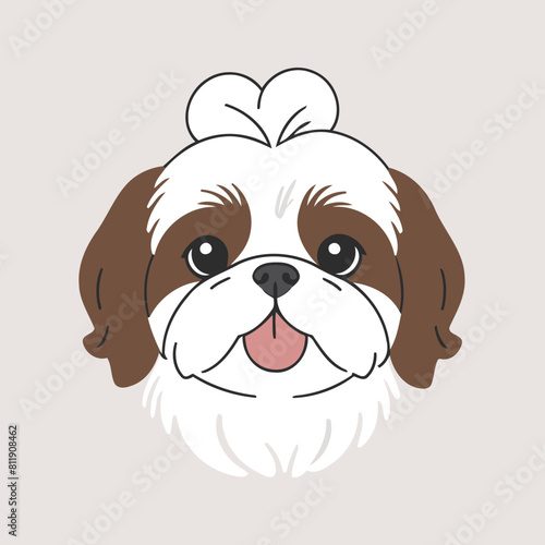 Cute vector illustration of a Dog for kids