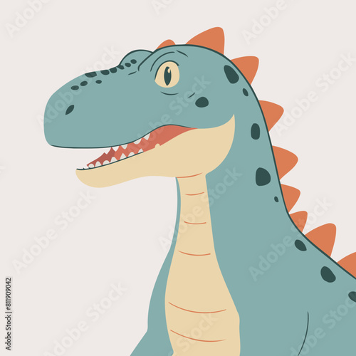 Cute Allosaurus for toddlers' playful adventures vector illustration