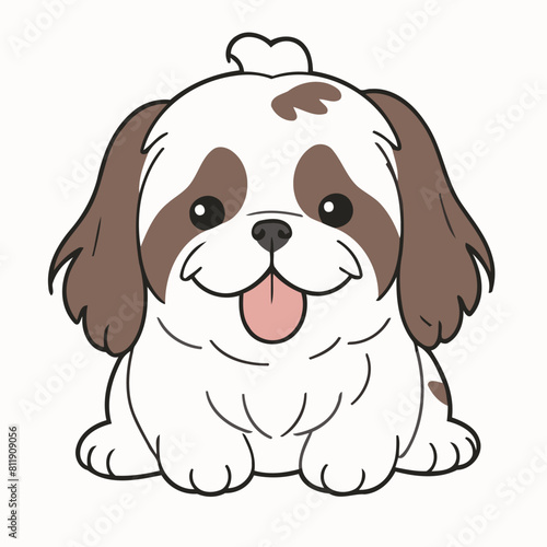 Vector illustration of a cute Dog for children