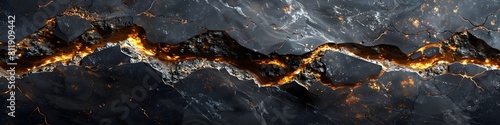 Stunning black marble texture with dramatic golden veins and fractal patterns,creating a premium,high-end,and luxurious abstract background for