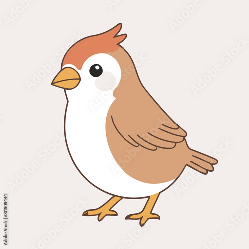 Cute Finch for toddlers  playful adventures vector illustration