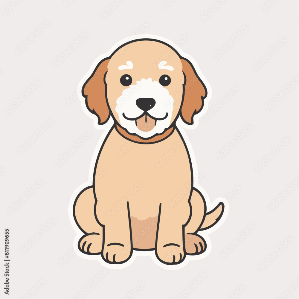 Fototapeta premium Cute Dog for children book vector illustration