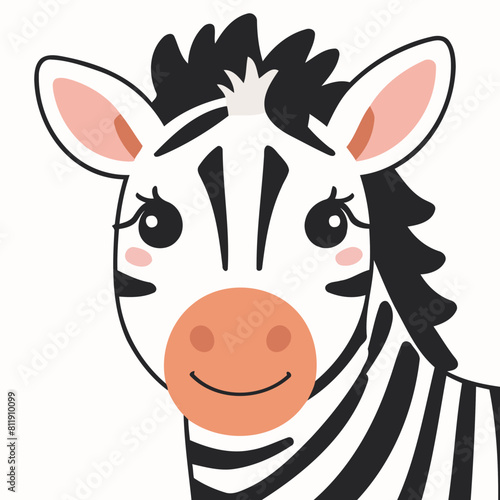 Cute vector illustration of a Zebra for children s bedtime stories