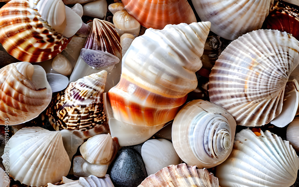 A collection of seashells brings memories of the beach.
A collection of seashells brings memories of the beach.