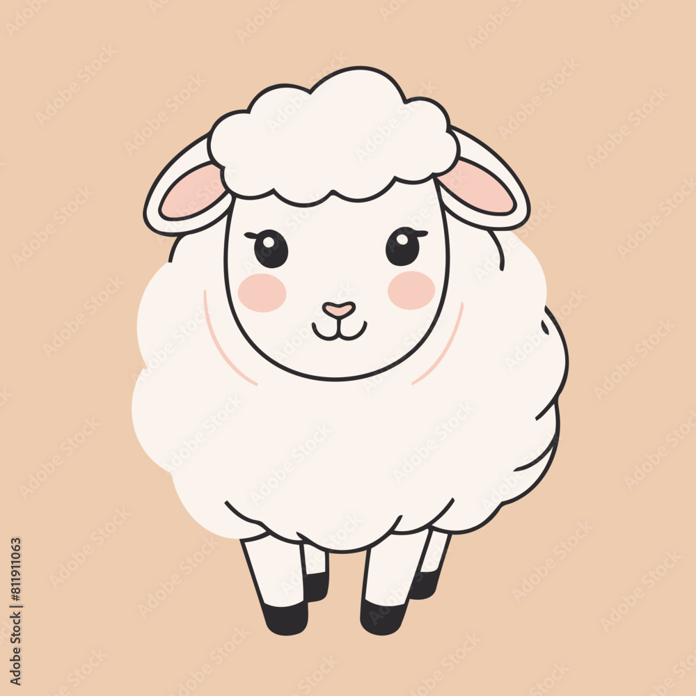 Cute Sheep for children's books vector illustration Cute Sheep for children's books vector illustration