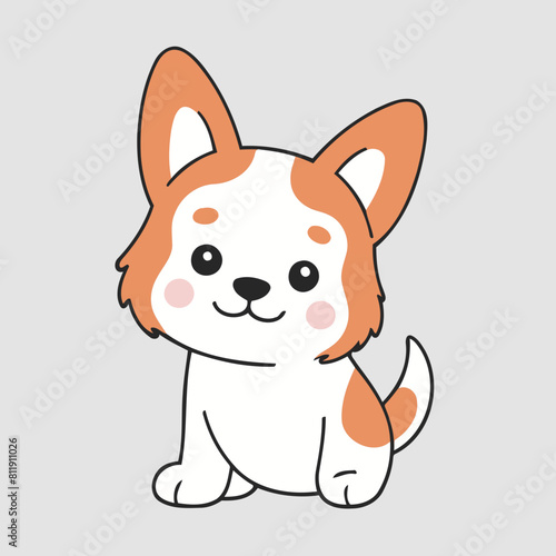 Cute vector illustration of a Dog for youngsters' picture books