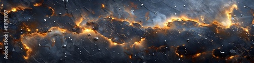 Marble Texture Background with Fiery Explosions and Dramatic Fluid Movements