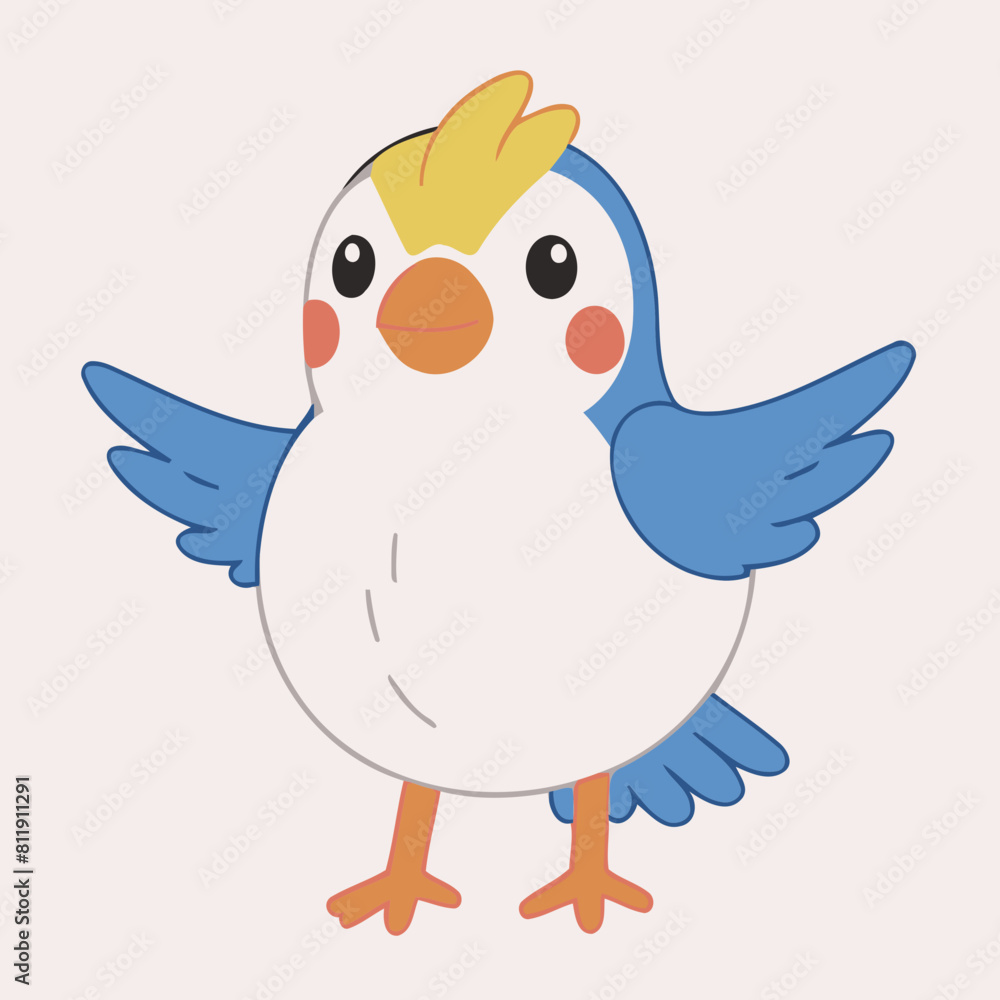 Cute vector illustration of a Bird for children book Cute vector illustration of a Bird for children book