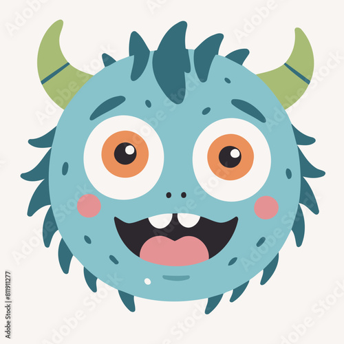 Vector illustration of a sweet Monster for youngsters' imaginative journeys