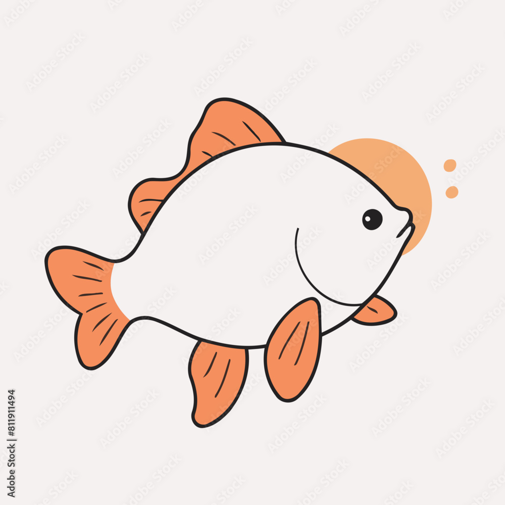 Cute Fish vector illustration for preschoolers' learning moments Cute Fish vector illustration for preschoolers' learning moments