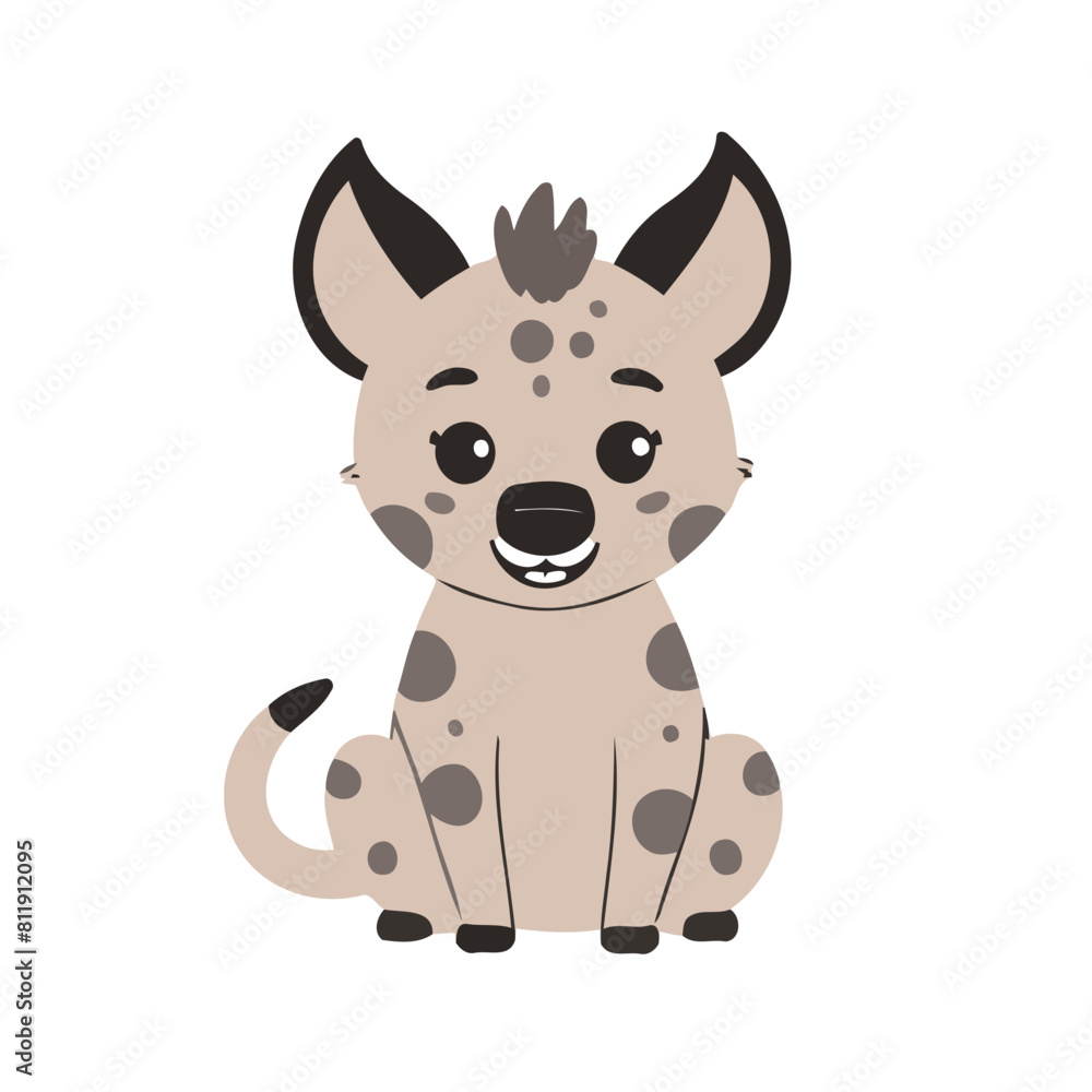 Cute vector illustration of a Hyena for children's bedtime stories Cute vector illustration of a Hyena for children's bedtime stories