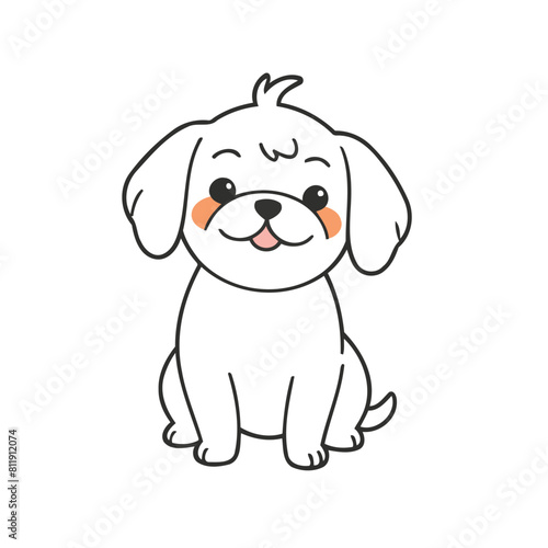 Cute vector illustration of a Dog for youngsters' imaginative stories