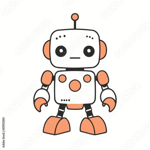 Vector illustration of a playful Robot for preschoolers' storytime