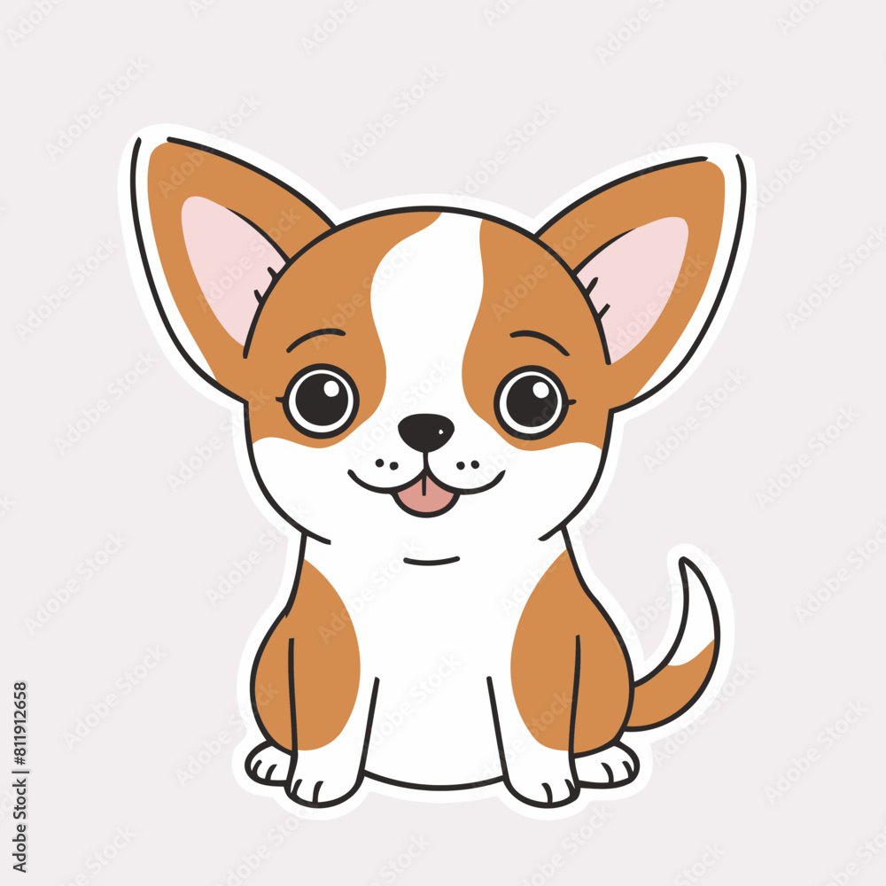 Cute Dog for kids story book vector illustration