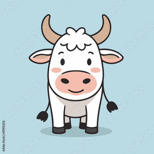 Vector illustration of a sweet Cow for youngsters' imaginative journeys