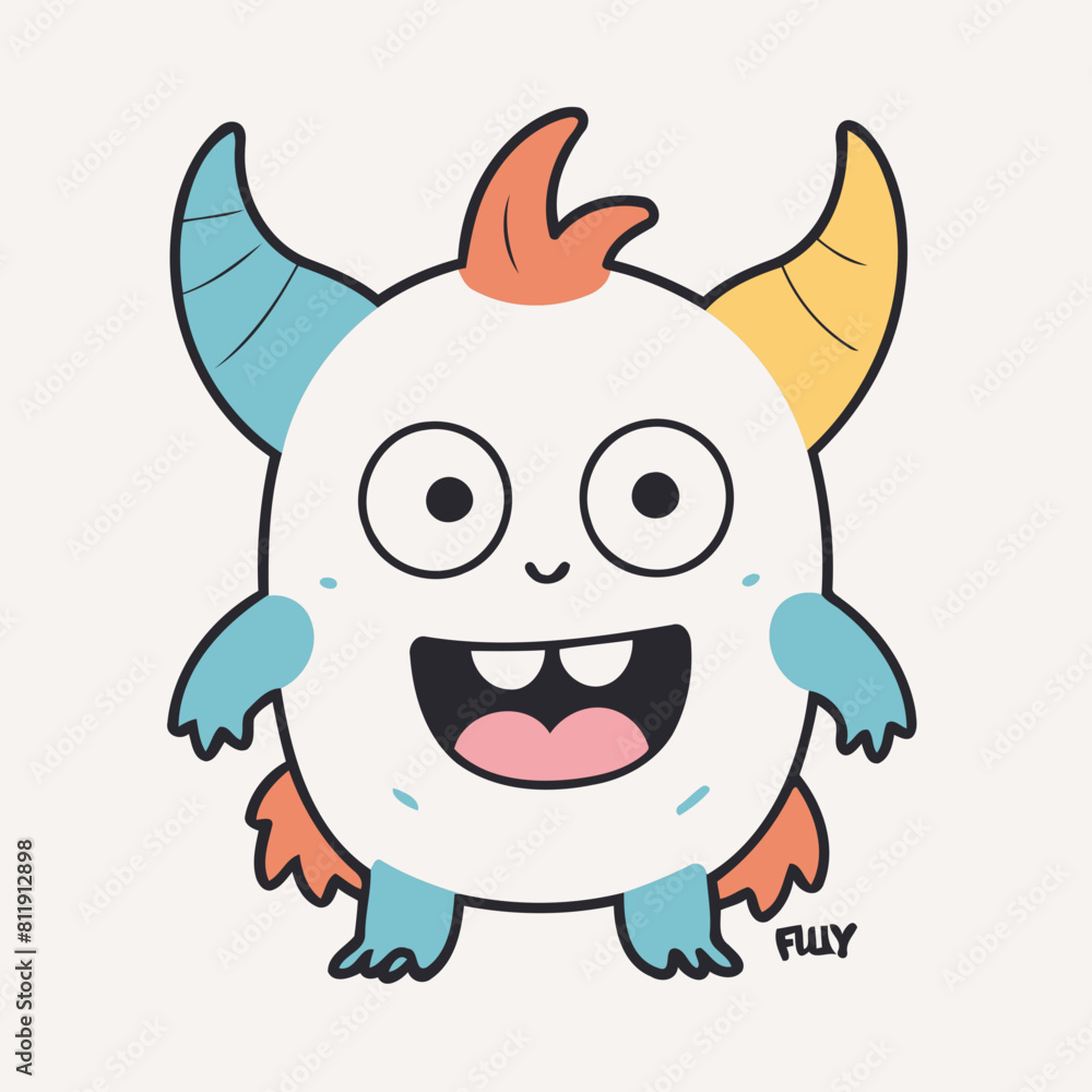Fototapeta premium Cute Monster for children's bedtime stories vector illustration