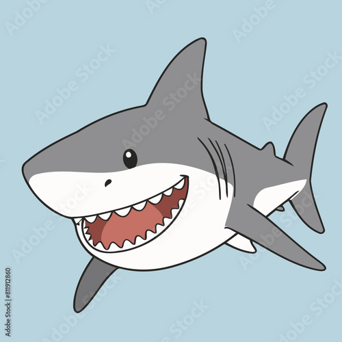 Cute Shark vector illustration for little ones  bedtime routines