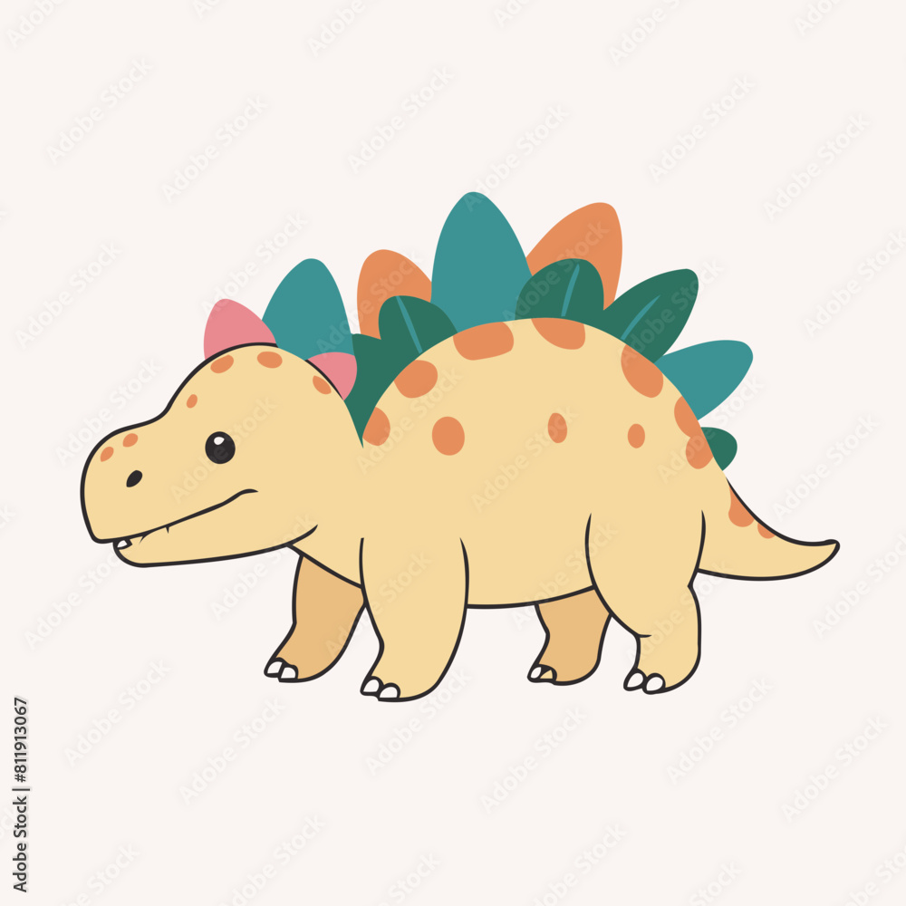Cute Ankylosaurus vector illustration of a for toddlers books Cute Ankylosaurus vector illustration of a for toddlers books