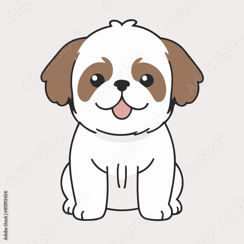 Cute vector illustration of a Dog for children book