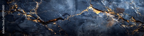 Sleek and Sophisticated Black Marble Texture with Golden Veins Showcasing the Beauty of Natural Stone Materials