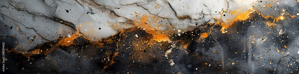 Fiery Marble Texture with Scorched Cracks and Molten Splatter