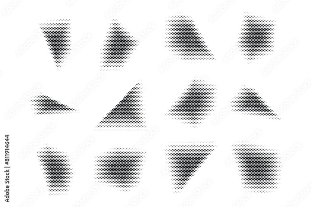 Halftone Hexagon Pattern, Reprographic Technique for Simulating Background Set Minimal Style Dynamic Wallpaper Halftone Hexagon Pattern, Reprographic Technique for Simulating Background Set Minimal Style Dynamic Wallpaper