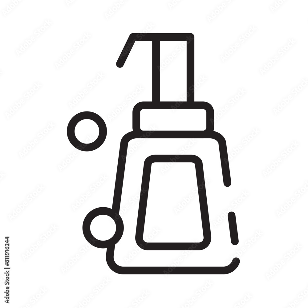 Salon Shampoo Shower Line Icon Salon Shampoo Shower Line Icon