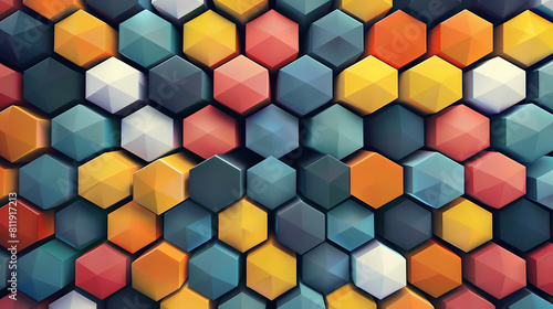 Hexagons pattern --ar 16 9