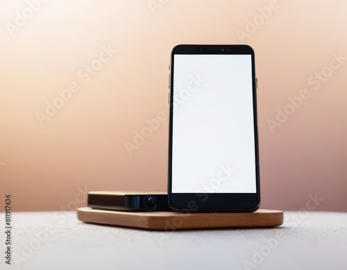 Modern Smartphone Mockup in Hand, Displaying Blank Screen for App, Website, or Social Media Content