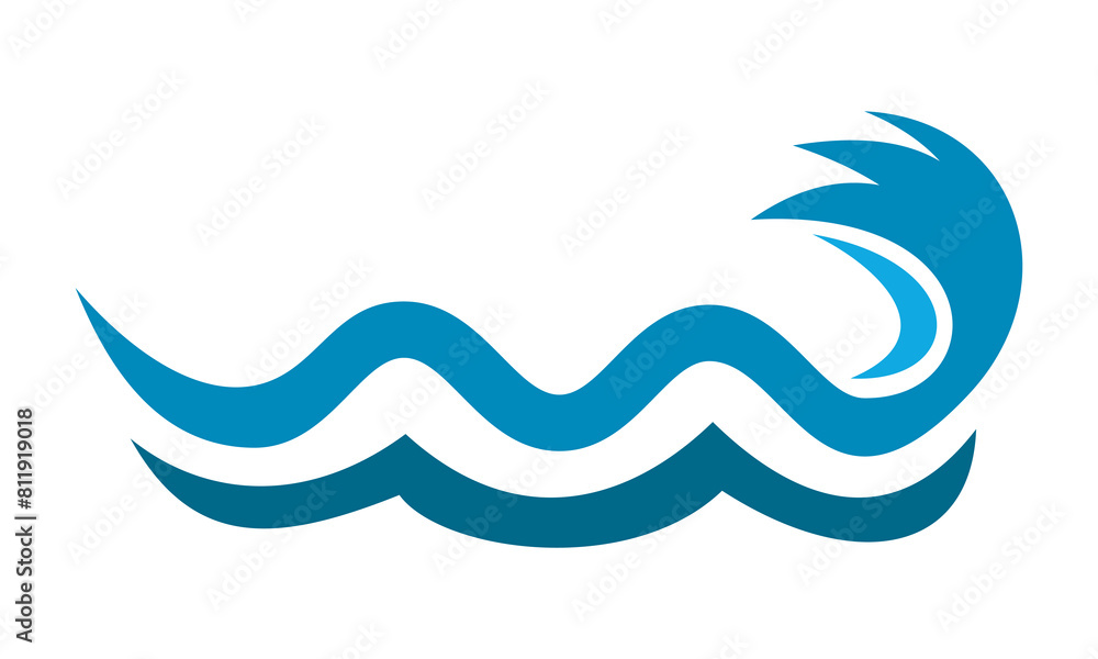 blue water wave logo blue water wave logo