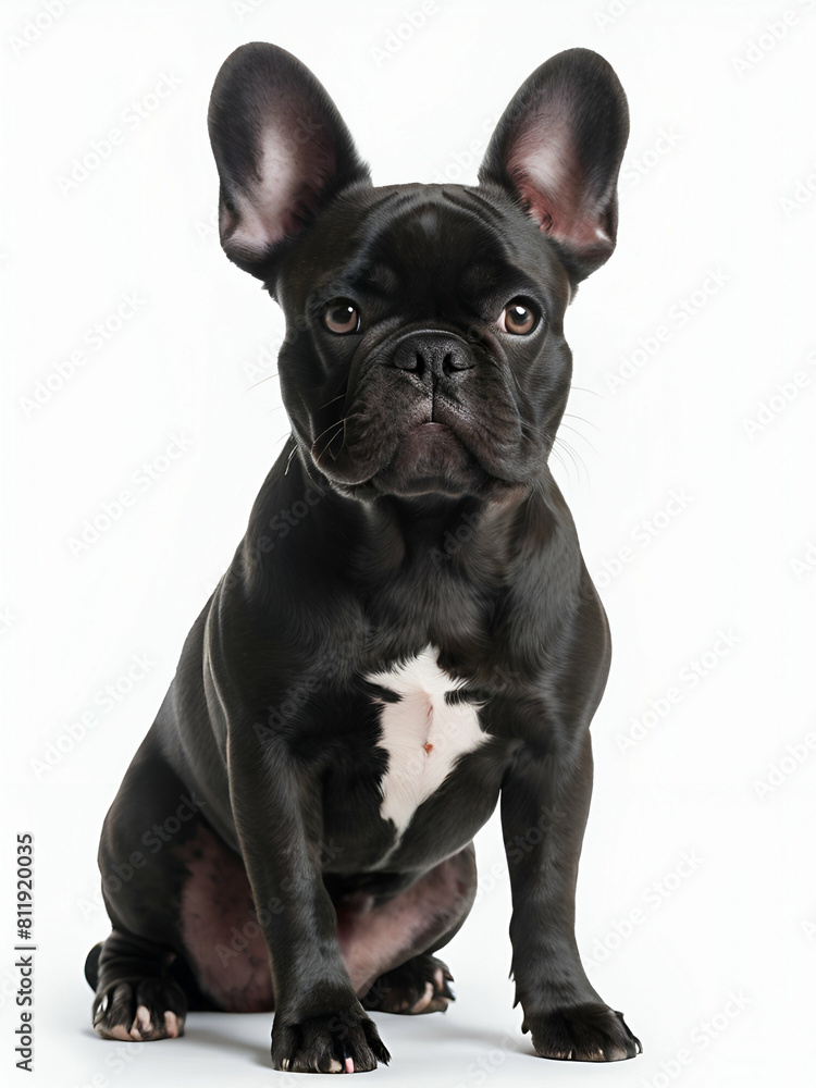 french bulldog portrait on white background french bulldog portrait on white background