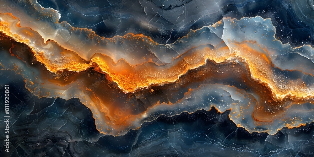 Dramatic and Captivating Marble Texture with Fiery Orange Veins Against Moody Black and Gray Background Dramatic and Captivating Marble Texture with Fiery Orange Veins Against Moody Black and Gray Background