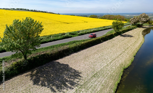 Farmland in the countryside of North Yorkshire in the United Kingdom.