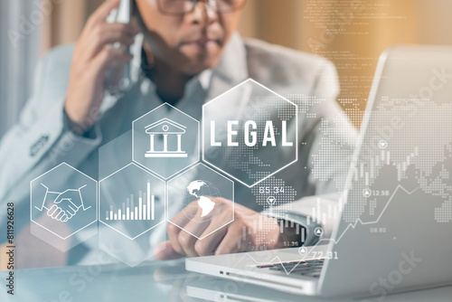 Legal advice concept,Executives are looking lawyer for business company.Legal advice service with lawyer working for justice, law, business legislation, and partnership for global investment.