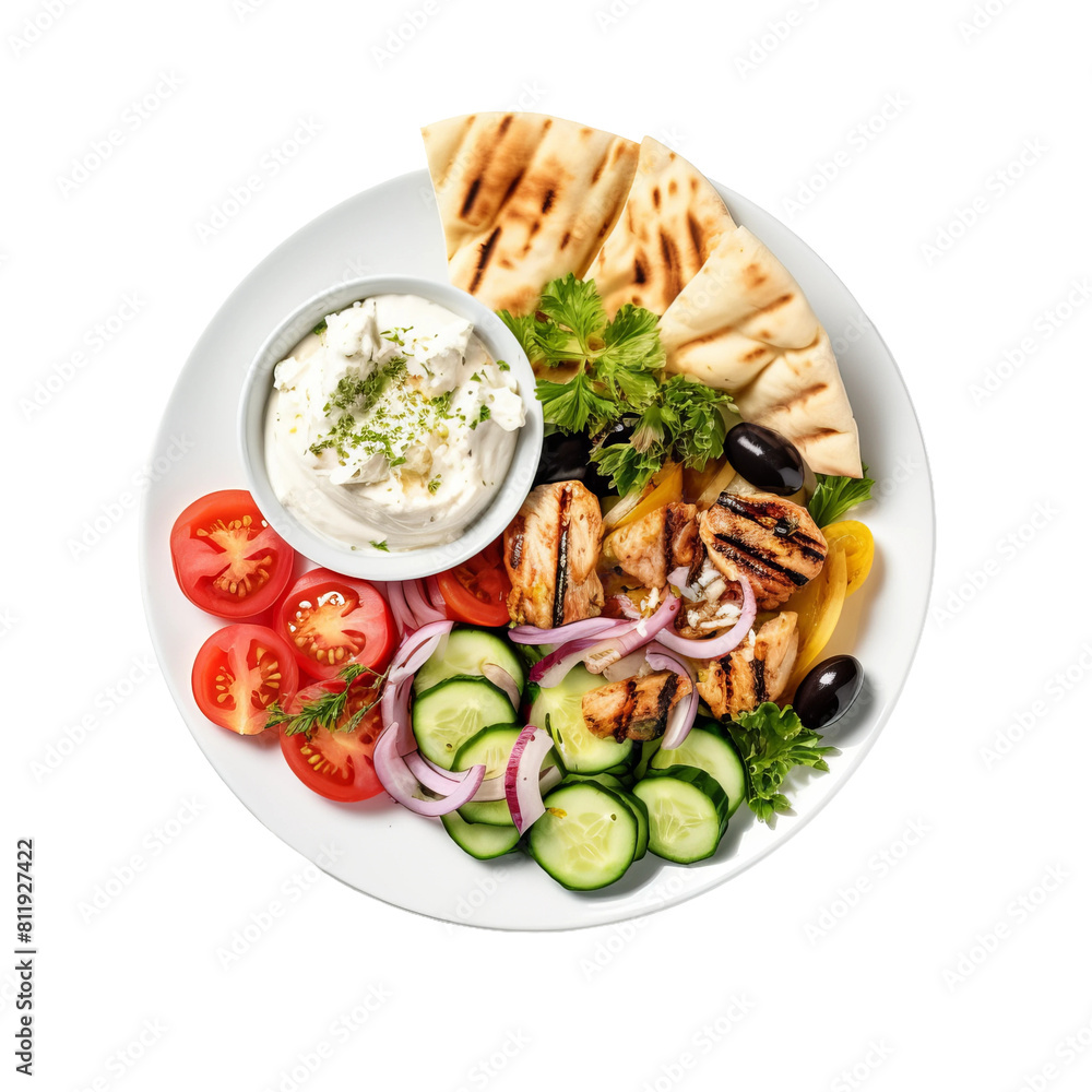 Breakfast plate isolated on white background
Breakfast plate isolated on white background