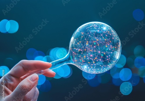 Wallpaper Mural Digital Network connects via speaking bubble for conference communication Torontodigital.ca